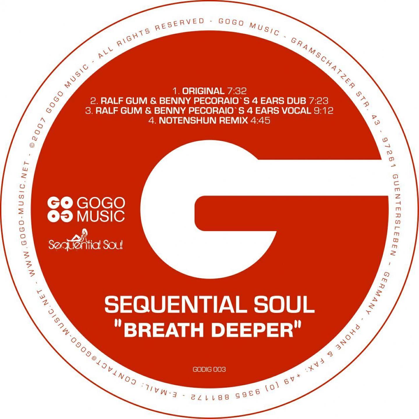 Sequential Soul - Breath Deeper (Ralf GUM & Benny Pecoraio's 4 Ears Vocal)