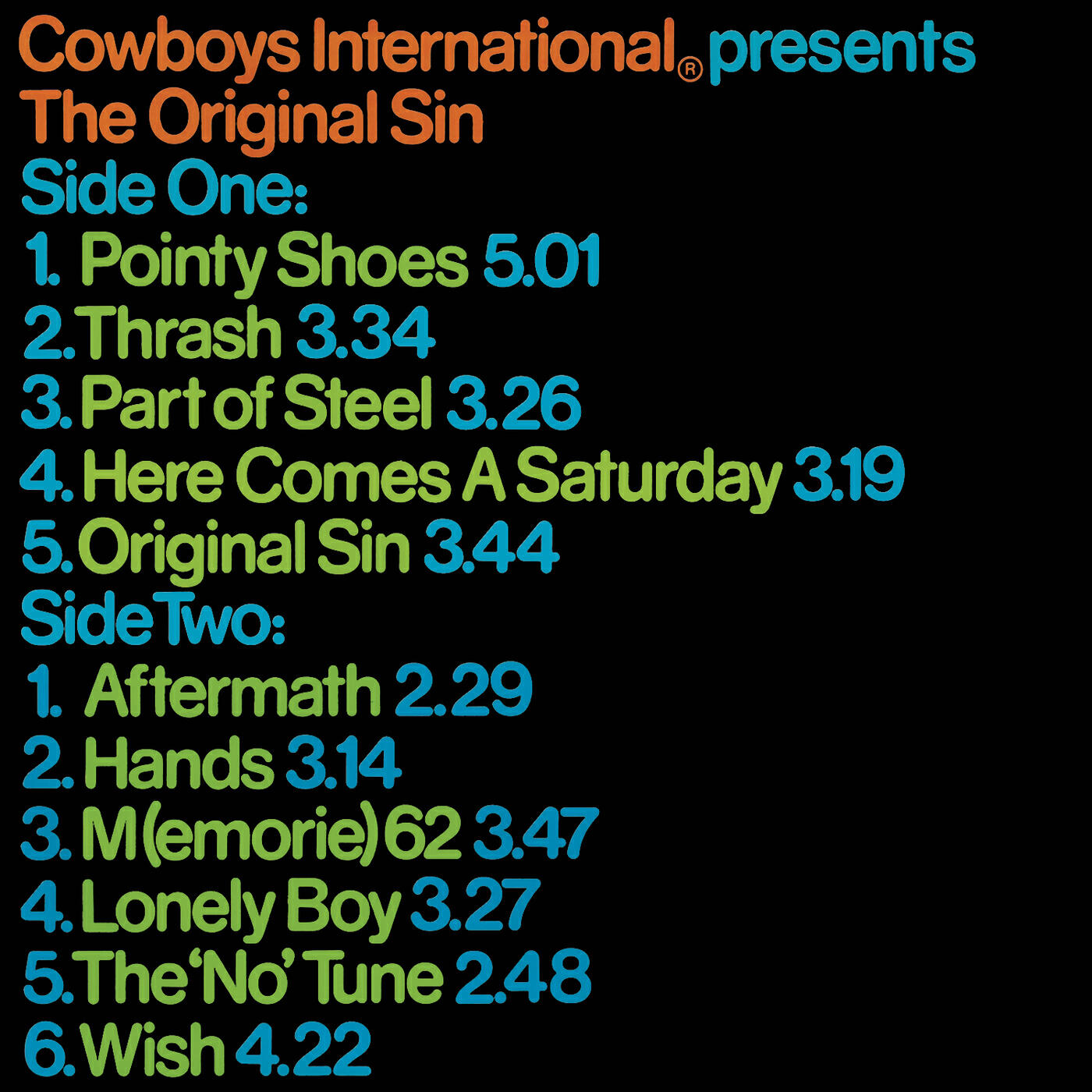 Cowboys International - Part Of Steel