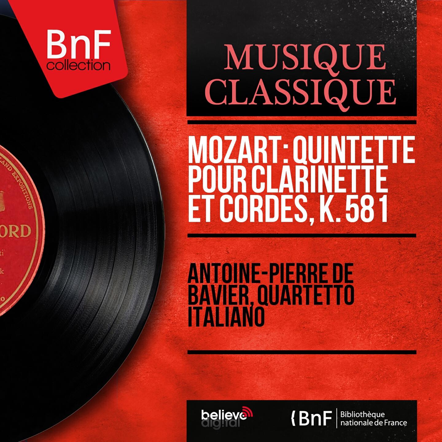 Antoine-Pierre de Bavier - Clarinet Quintet in A Major, K. 581: III. Menuetto